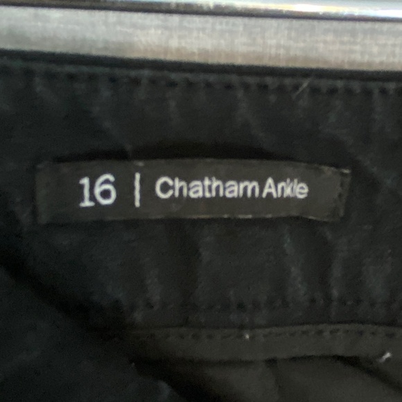Talbots Chatham Ankle Pants Sz 16 Black Side Zipper - Picture 8 of 9